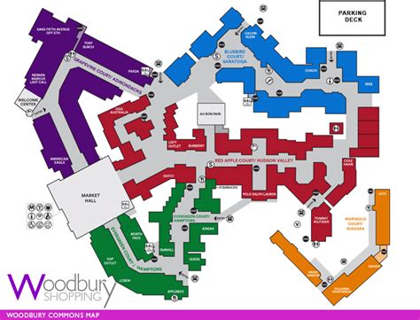 Woodbury Commons MAP • Woodbury NY 